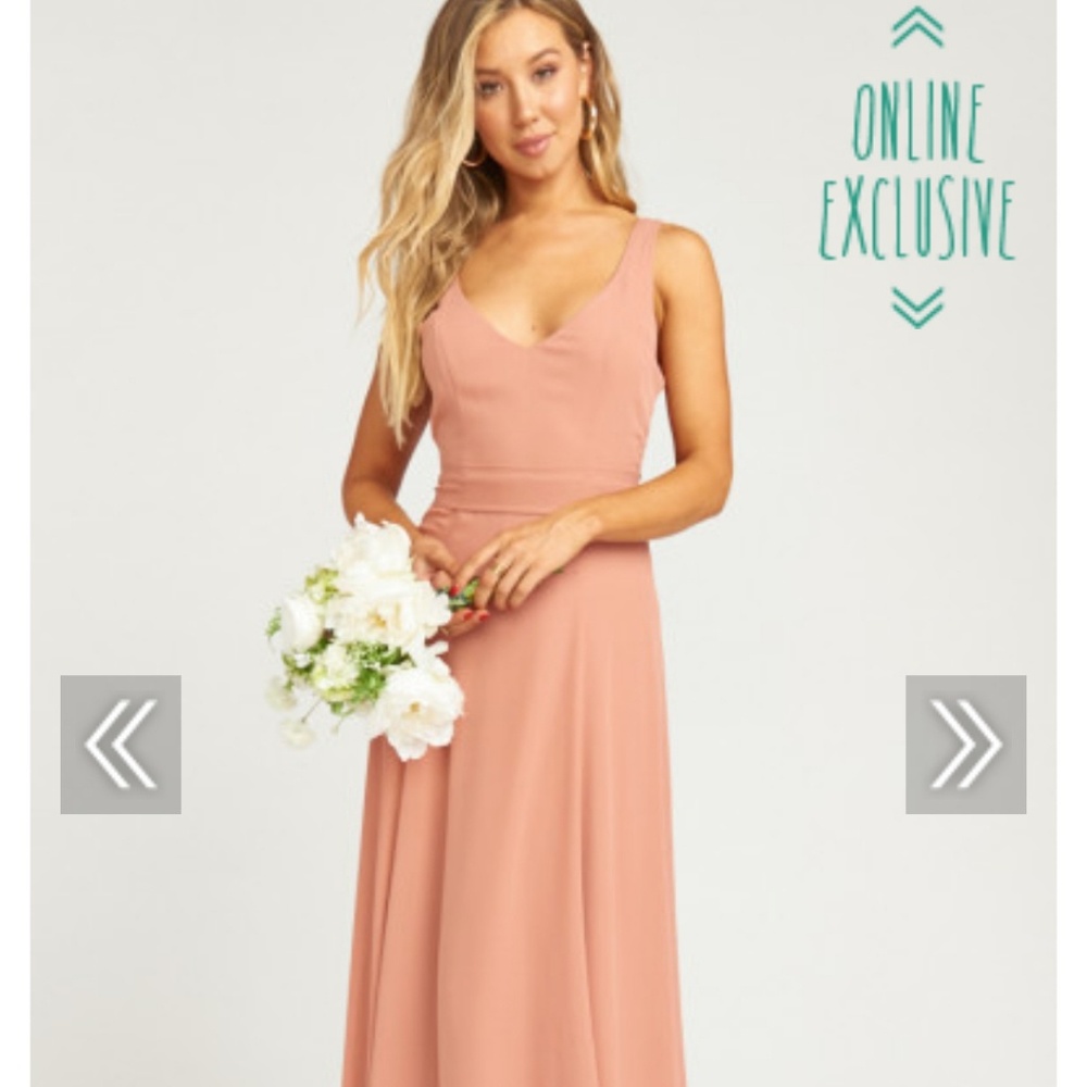 Elegant soft bridesmaid dress